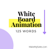 white board animation 125 words 300 x 300 px