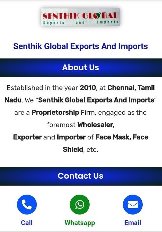 senthik Golbal Exports and import